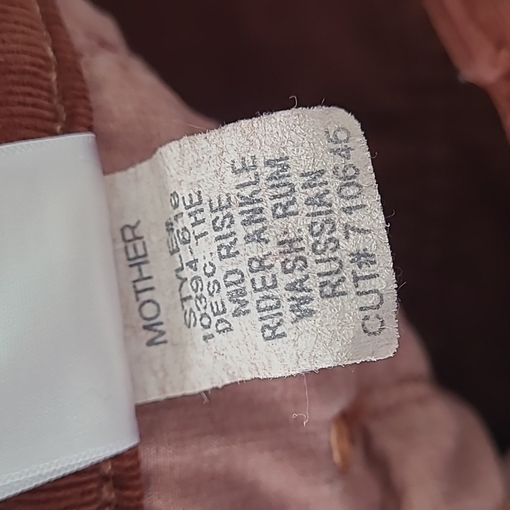 Mother Mid Rise Rider Cords 24 - Picture 4 of 9